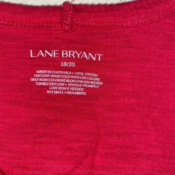 Lane Bryant Plus-size 18/20 raspberry cut out T-shirt - Picture 6 of 6